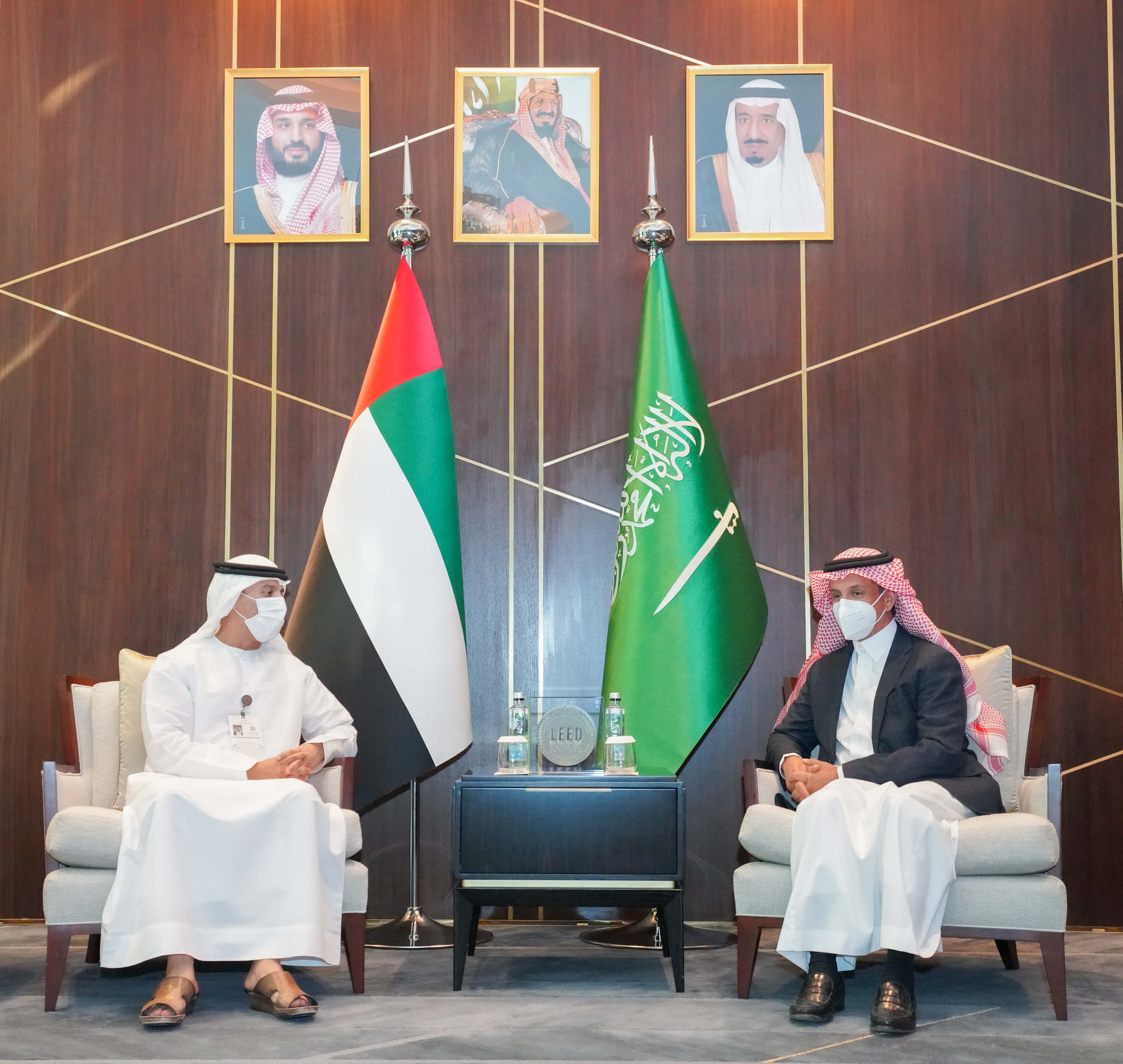 خلال لقاء عقد بين معالي الفلاسي ووزير السياحة السعودي في إكسبو 2020 دبي الإمارات والسعودية تبحثان سبل تنمية التعاون السياحي بالتركيز على التطور التكنولوجي والاستدامة في قطاع السياحة